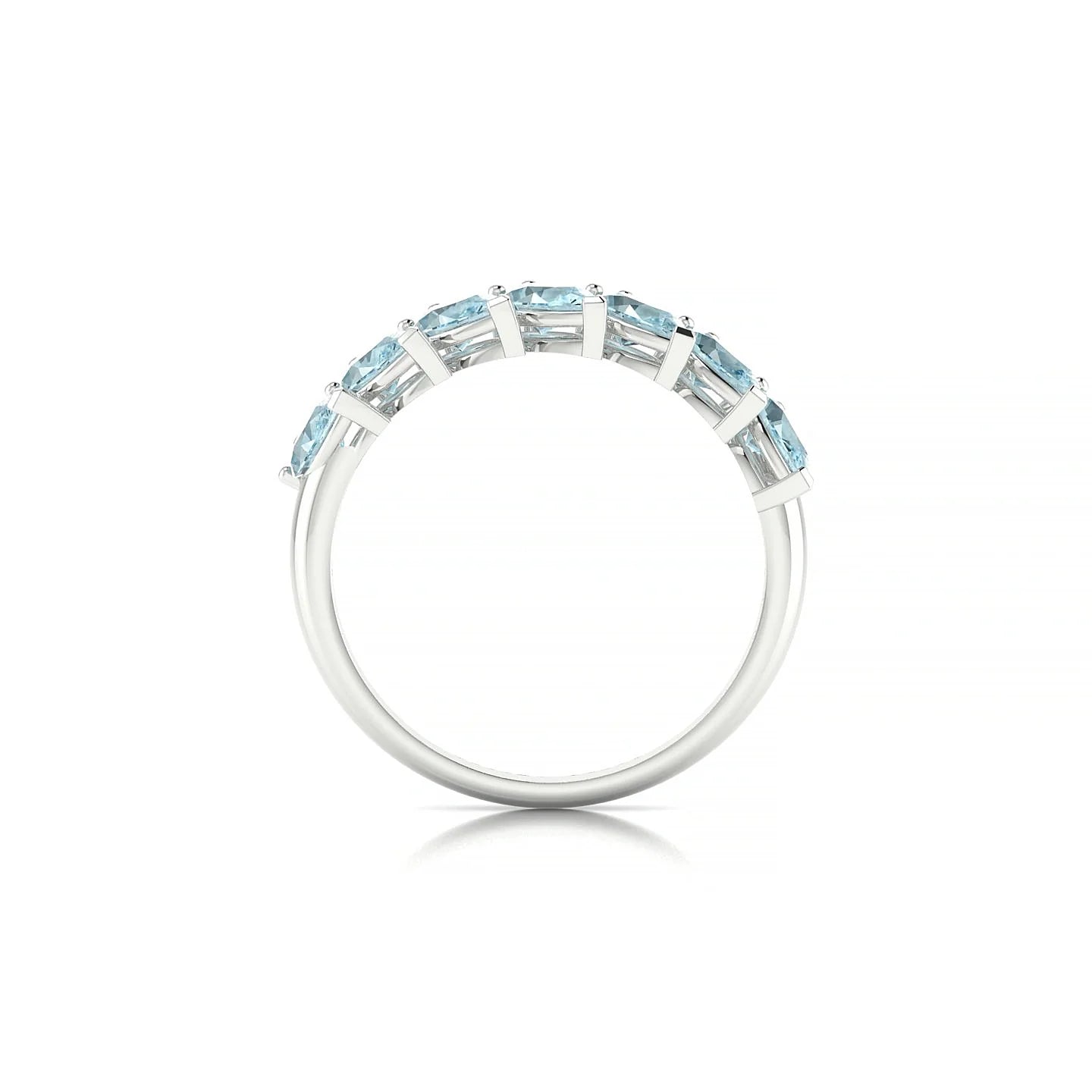 Rain | 18k White Gold 5 x 3 mm Pear Aquamarine Ring