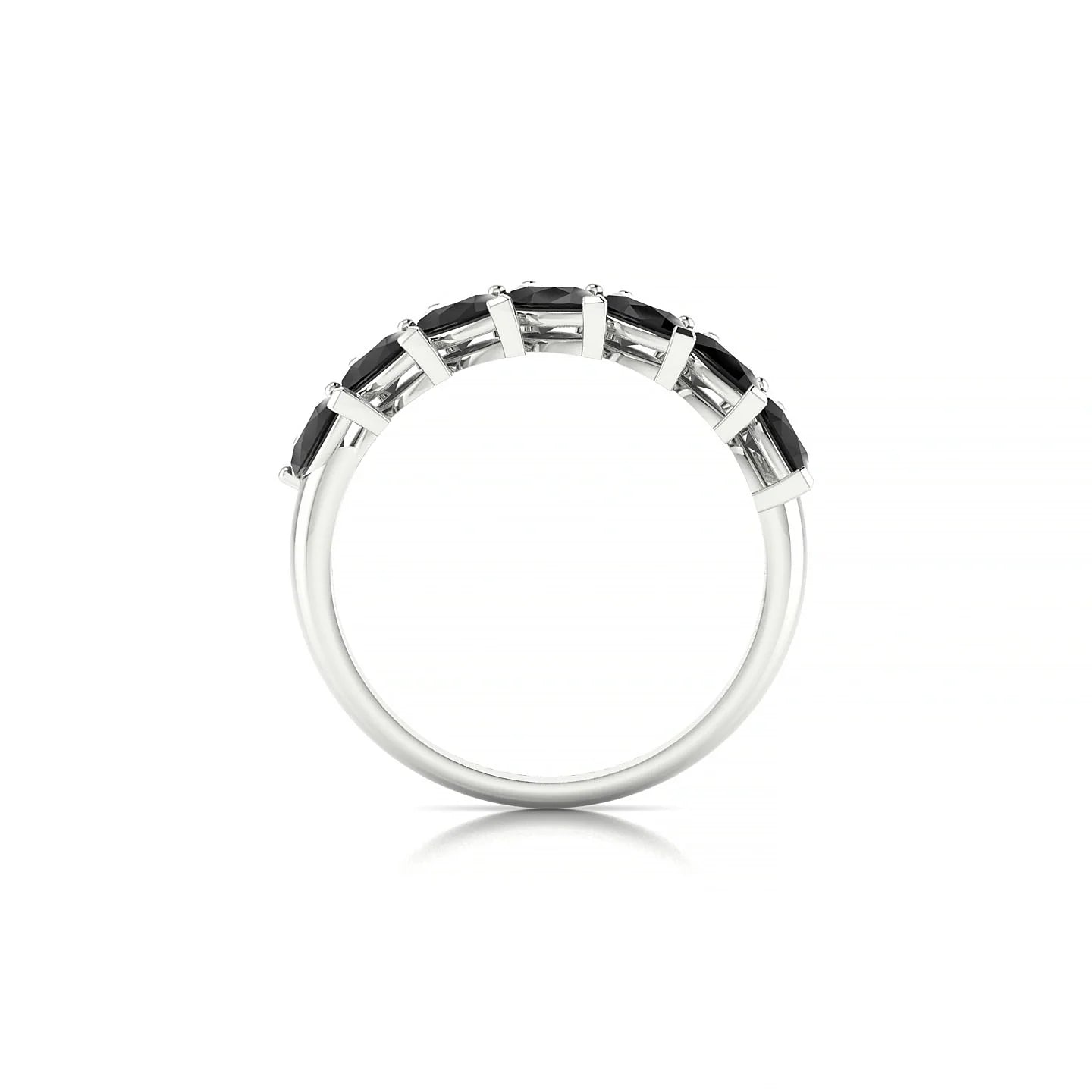 Rain | 18k White Gold 5 x 3 mm Pear Black Diamond Ring