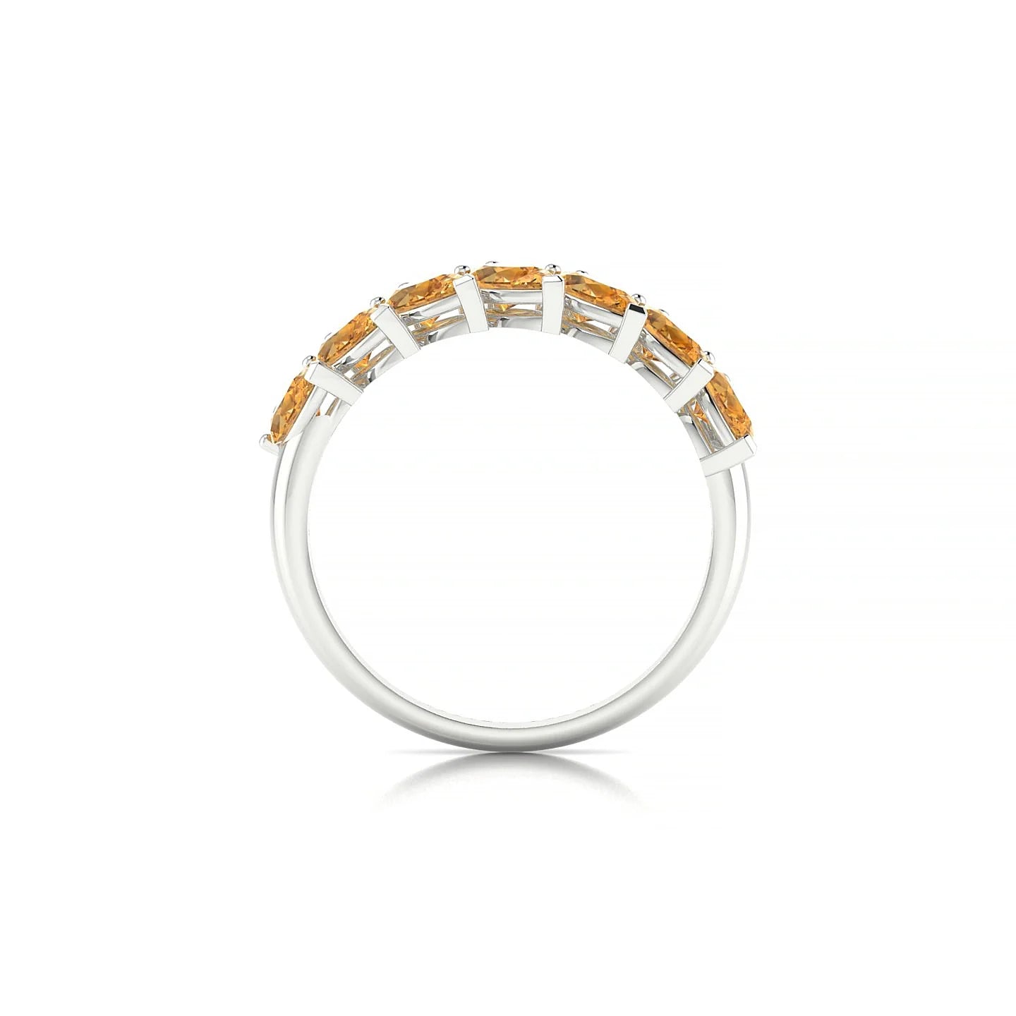 Rain | 18k White Gold 5 x 3 mm Pear Citrine Ring