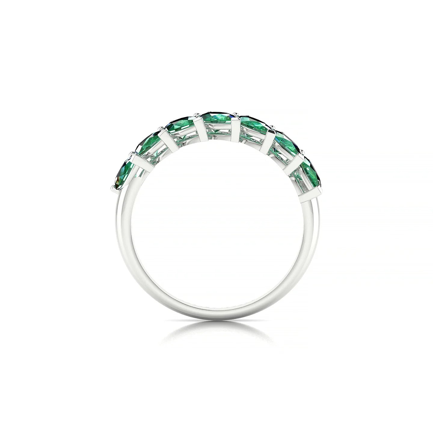 Rain | 18k White Gold 5 x 3 mm Pear Emerald Ring