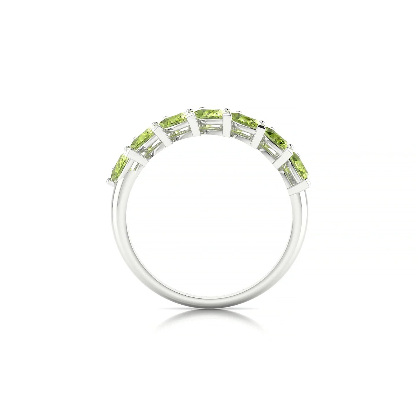Rain | 18k White Gold 5 x 3 mm Pear Peridot Ring