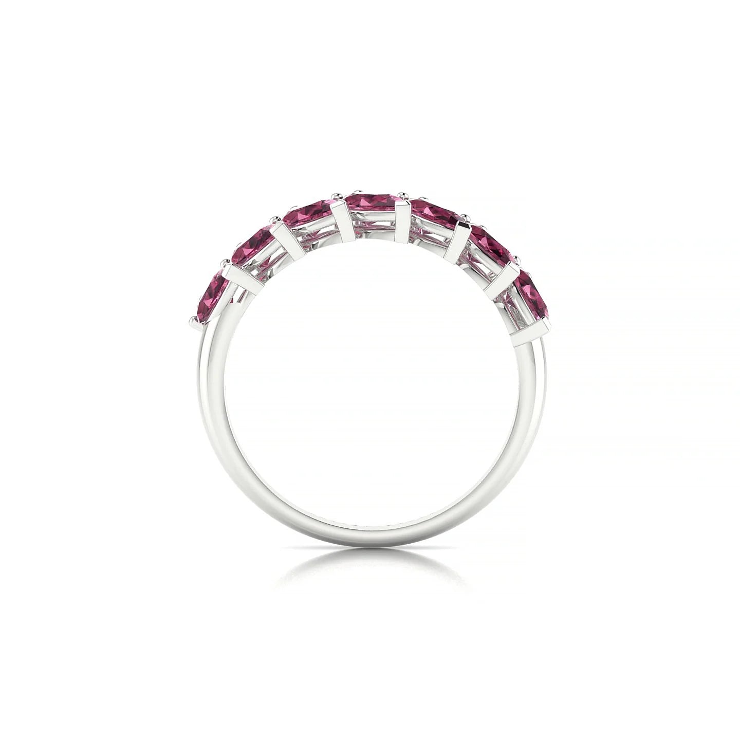 Rain | 18k White Gold 5 x 3 mm Pear Rhodolite Ring