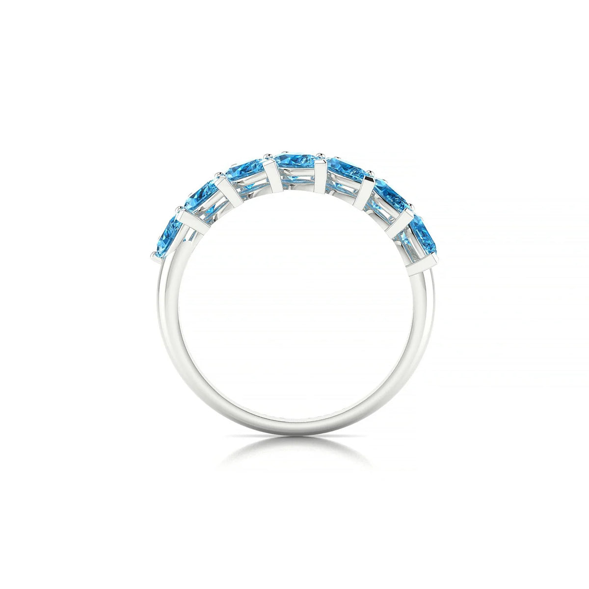 Rain | 18k White Gold 5 x 3 mm Pear Topaz Ring