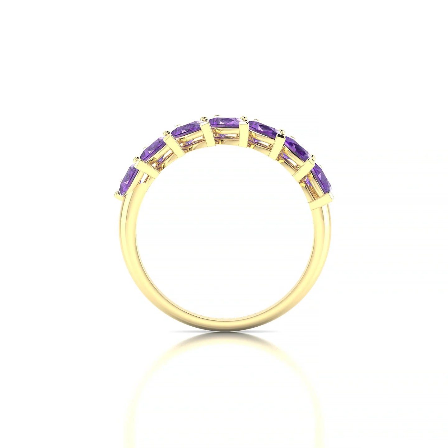 Rain | 18k Yellow Gold 5 x 3 mm Pear Amethyst Ring