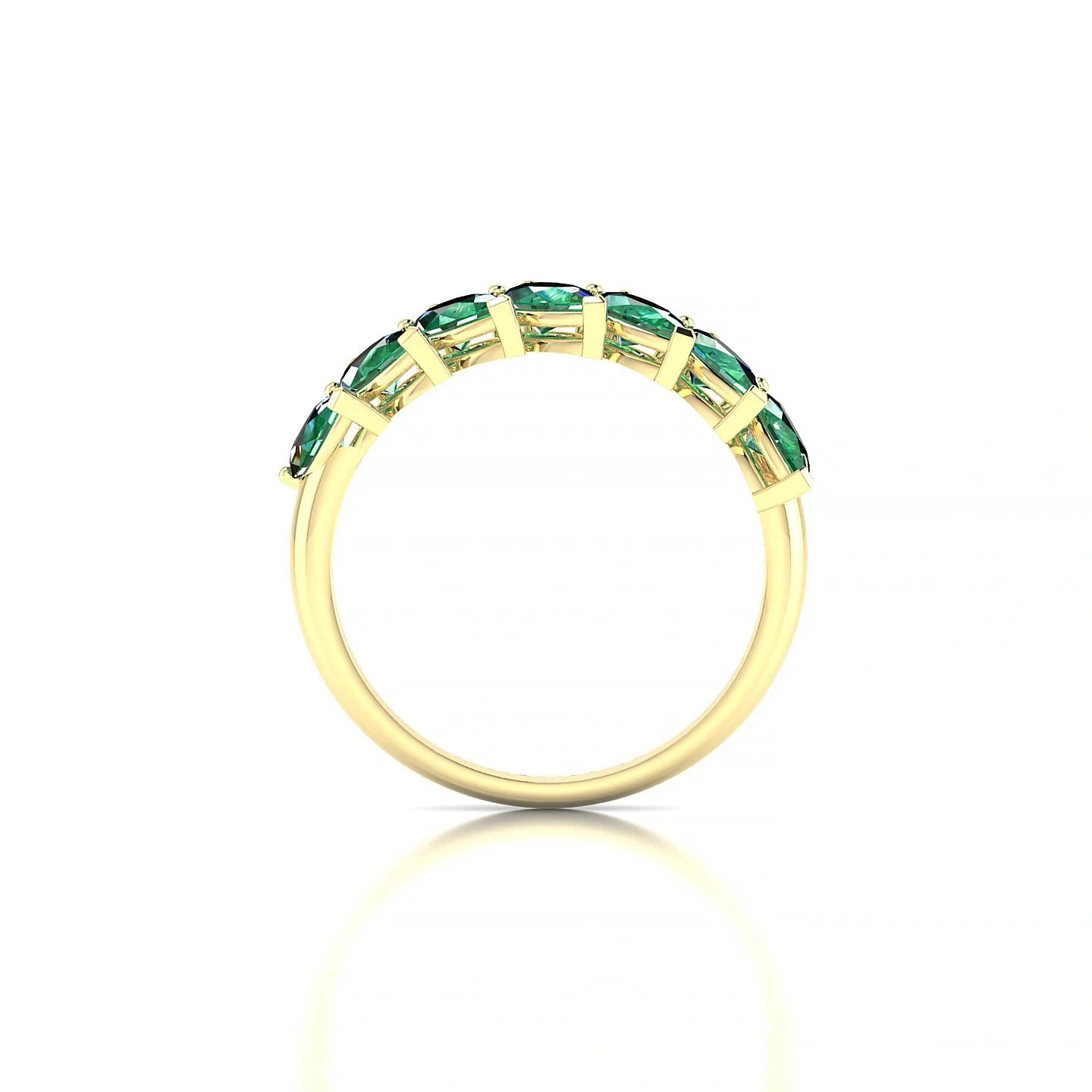 Rain | 18k Yellow Gold 5 x 3 mm Pear Emerald Ring