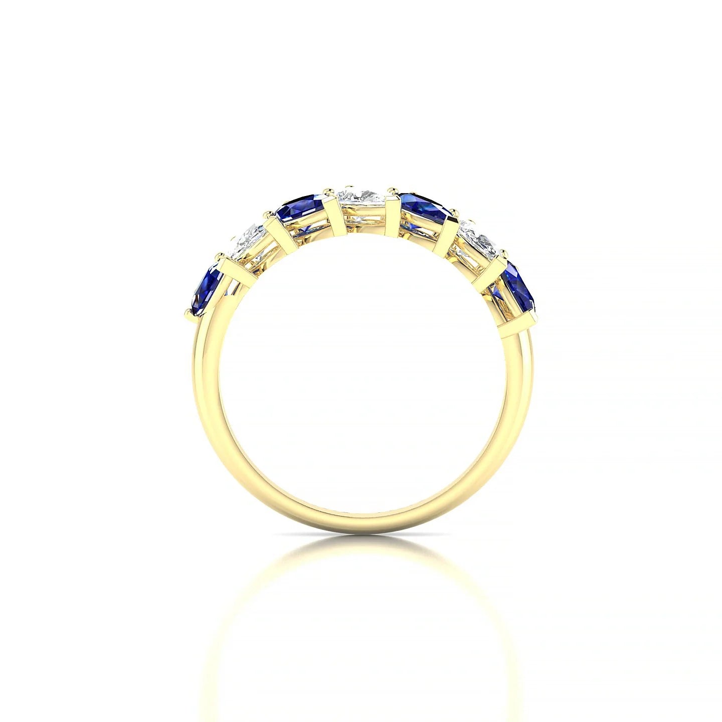 Rain | 18k Yellow Gold 5 x 3 mm Pear Sapphire & Diamond Ring