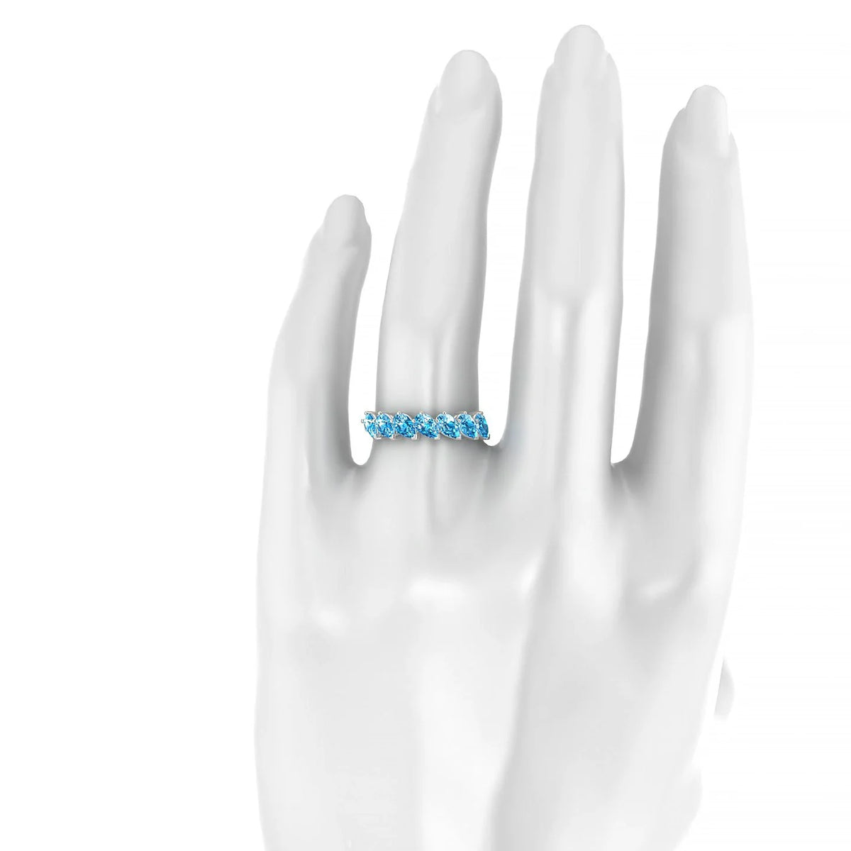 Rain | 18k White Gold 5 x 3 mm Pear Topaz Ring