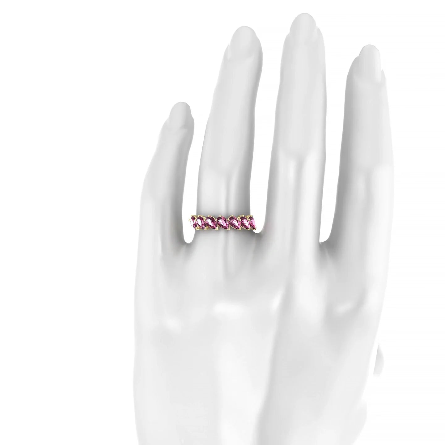 Rain | 18k Yellow Gold 5 x 3 mm Pear Rhodolite Ring