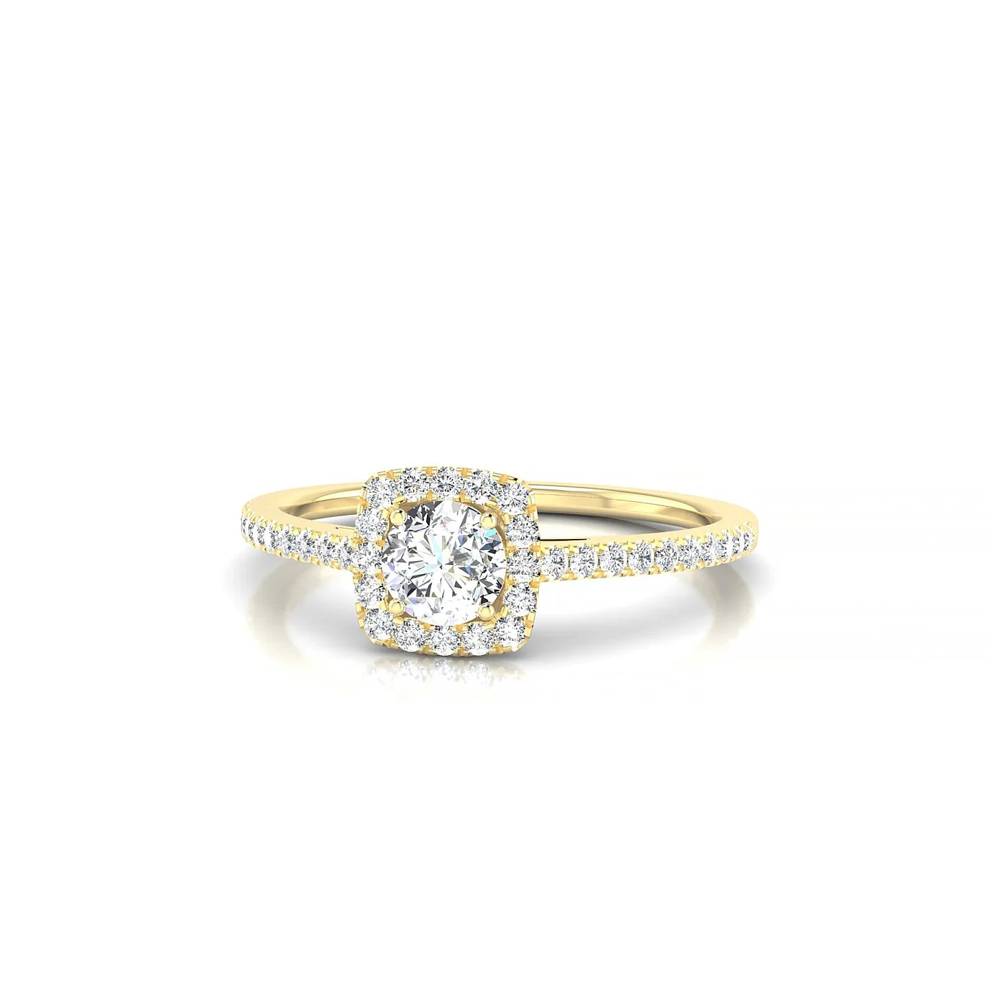 Reign | 18k Yellow Gold 4.2 mm Round Diamond Ring