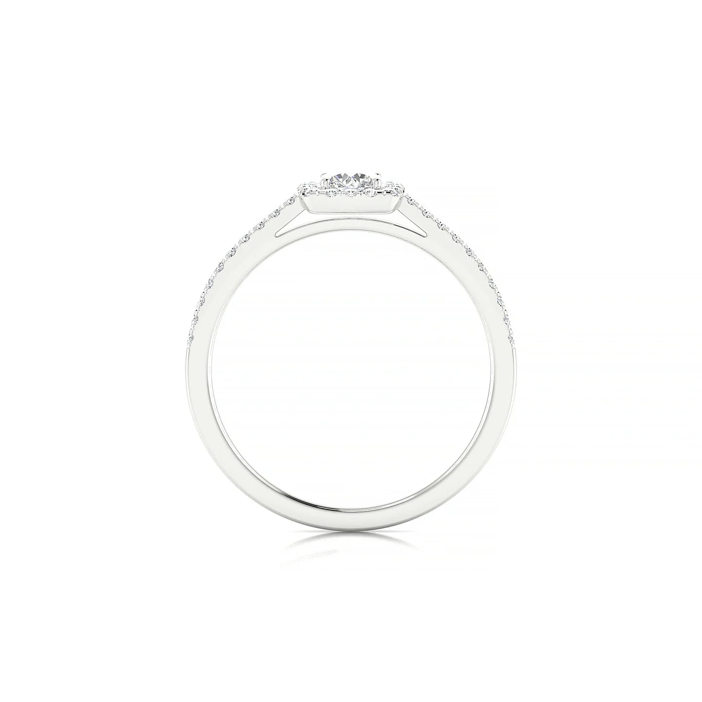 Reign | 18k White Gold 4.2 mm Round Diamond Ring