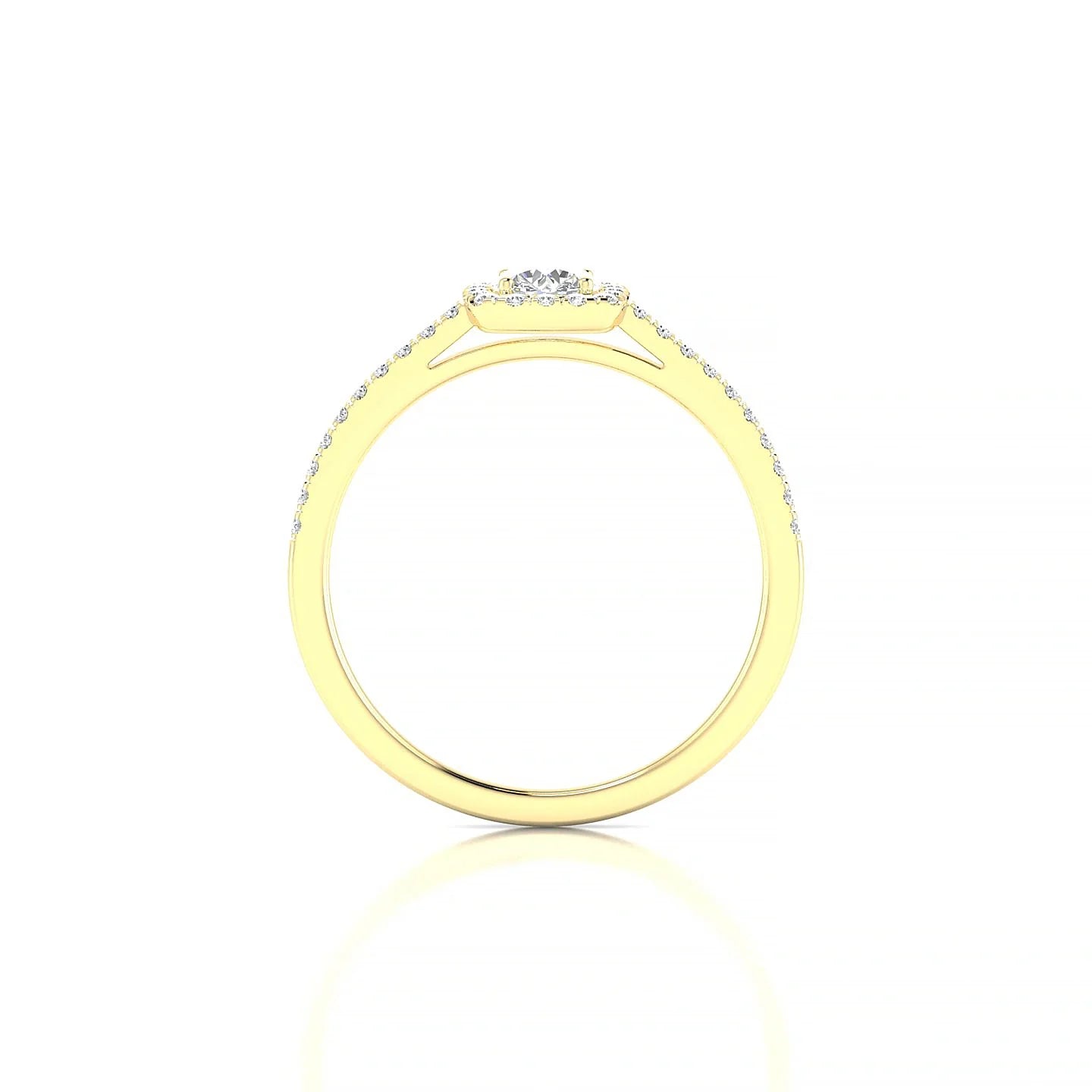 Reign | 18k Yellow Gold 4.2 mm Round Diamond Ring