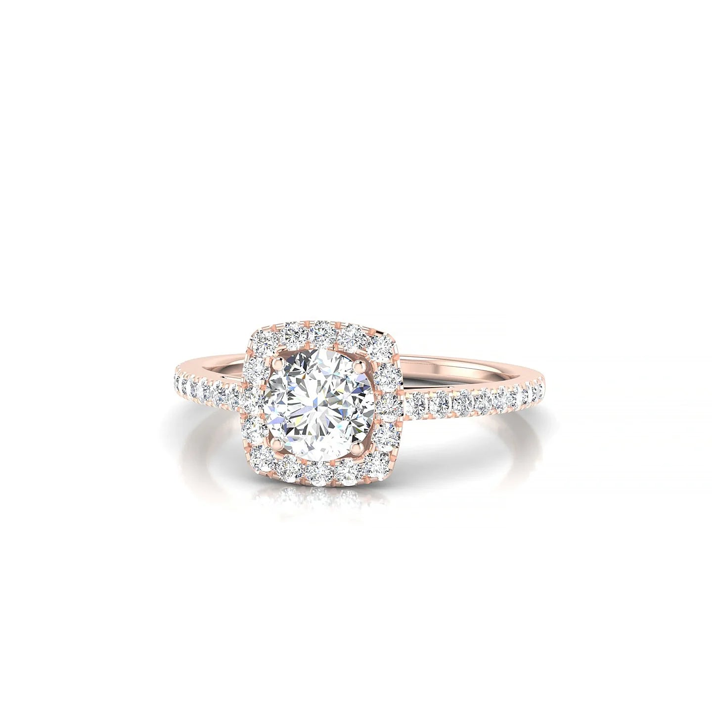 Reign | 18k Rose Gold 5.2 mm Round Diamond Ring