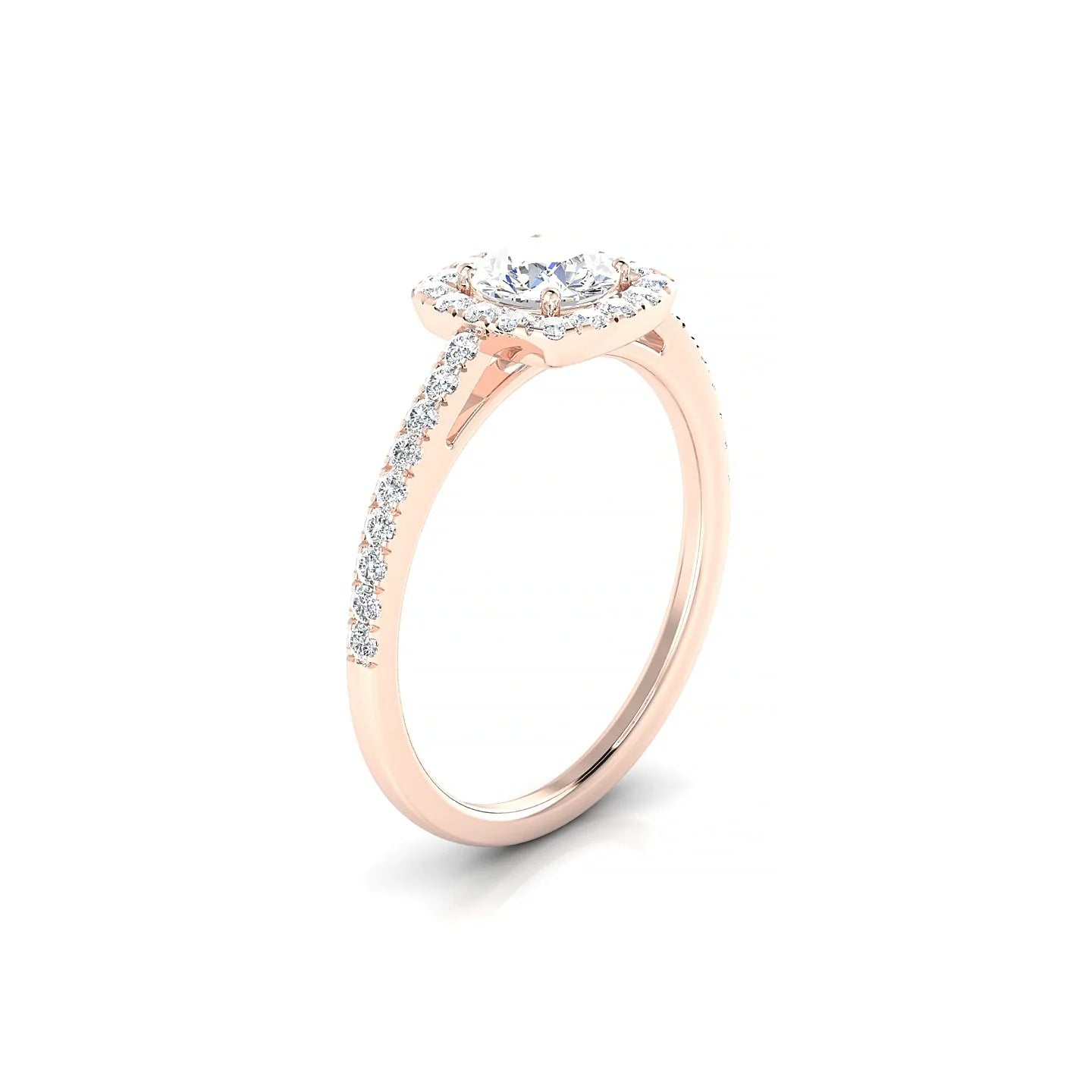 Reign | 18k Rose Gold 5.2 mm Round Diamond Ring