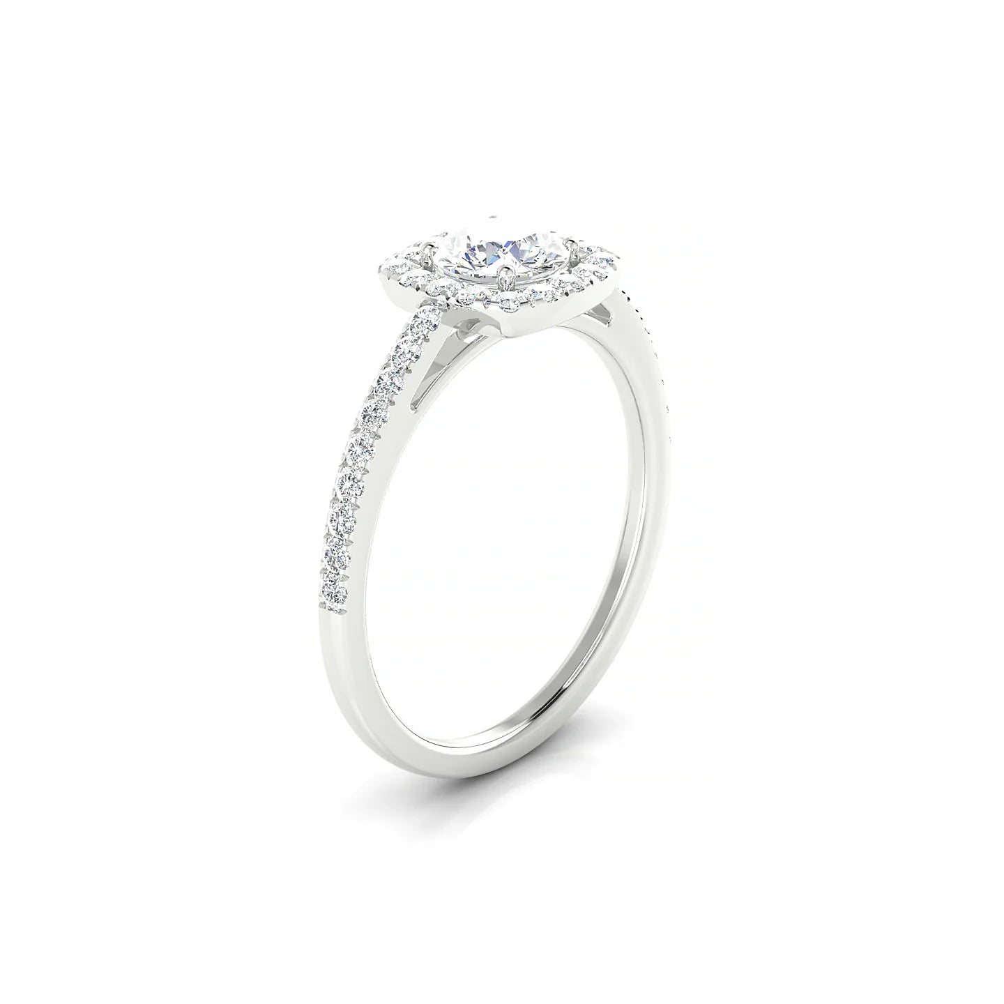 Reign | 18k White Gold 5.2 mm Round Diamond Ring