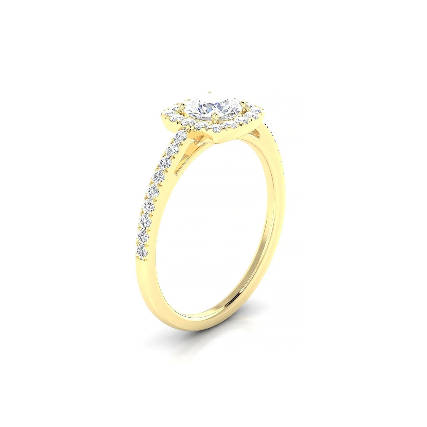Reign | 18k Yellow Gold 5.2 mm Round Diamond Ring