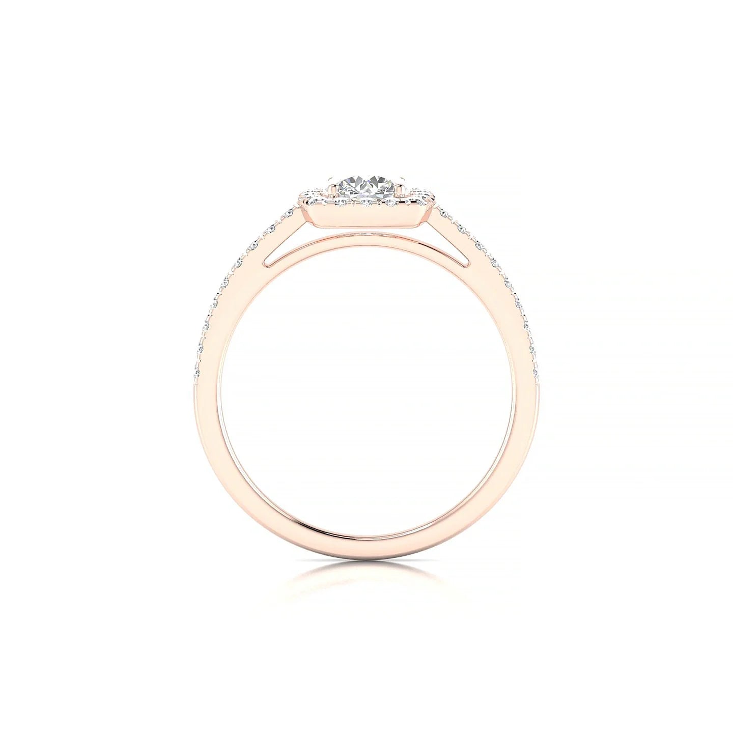 Reign | 18k Rose Gold 5.2 mm Round Diamond Ring