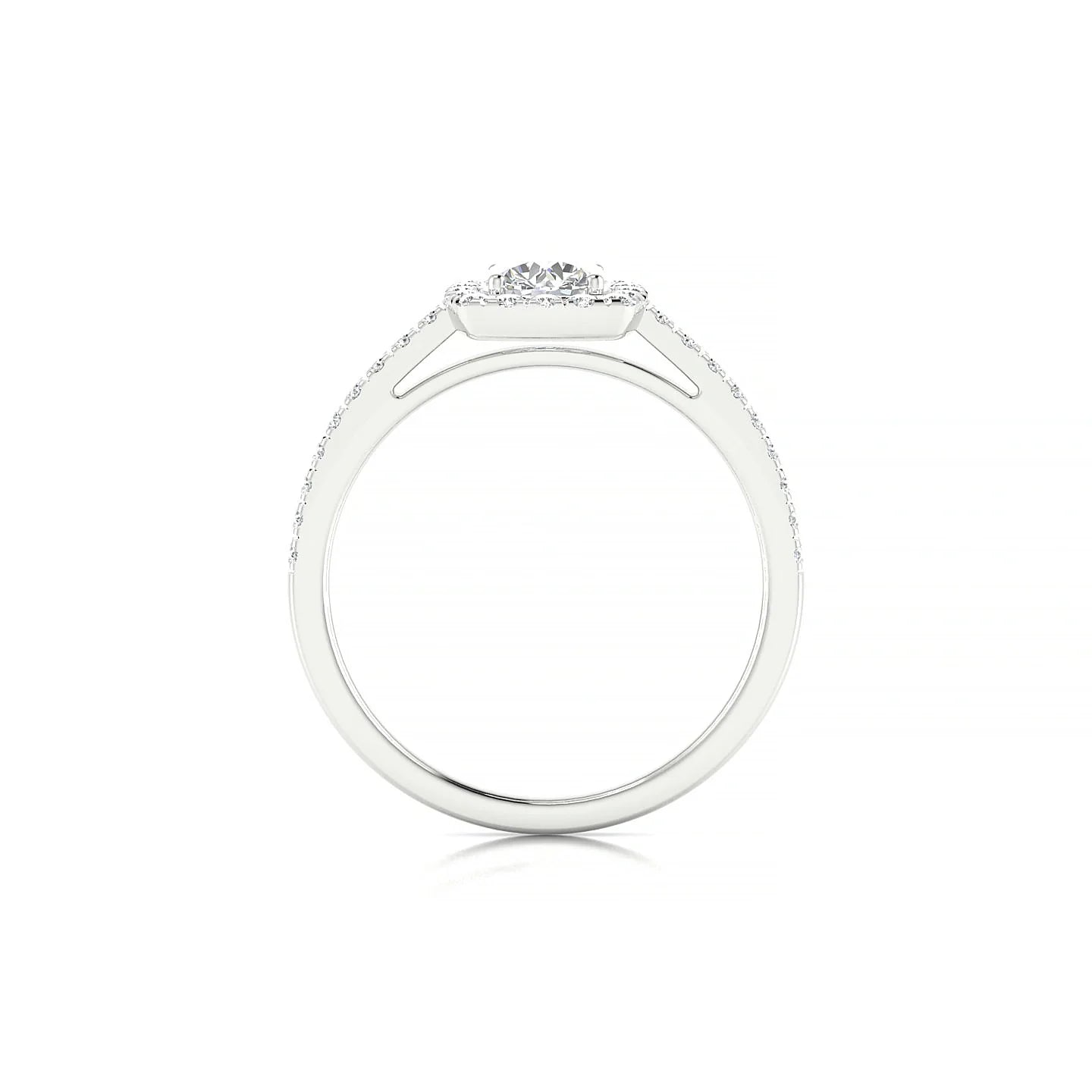 Reign | 18k White Gold 5.2 mm Round Diamond Ring