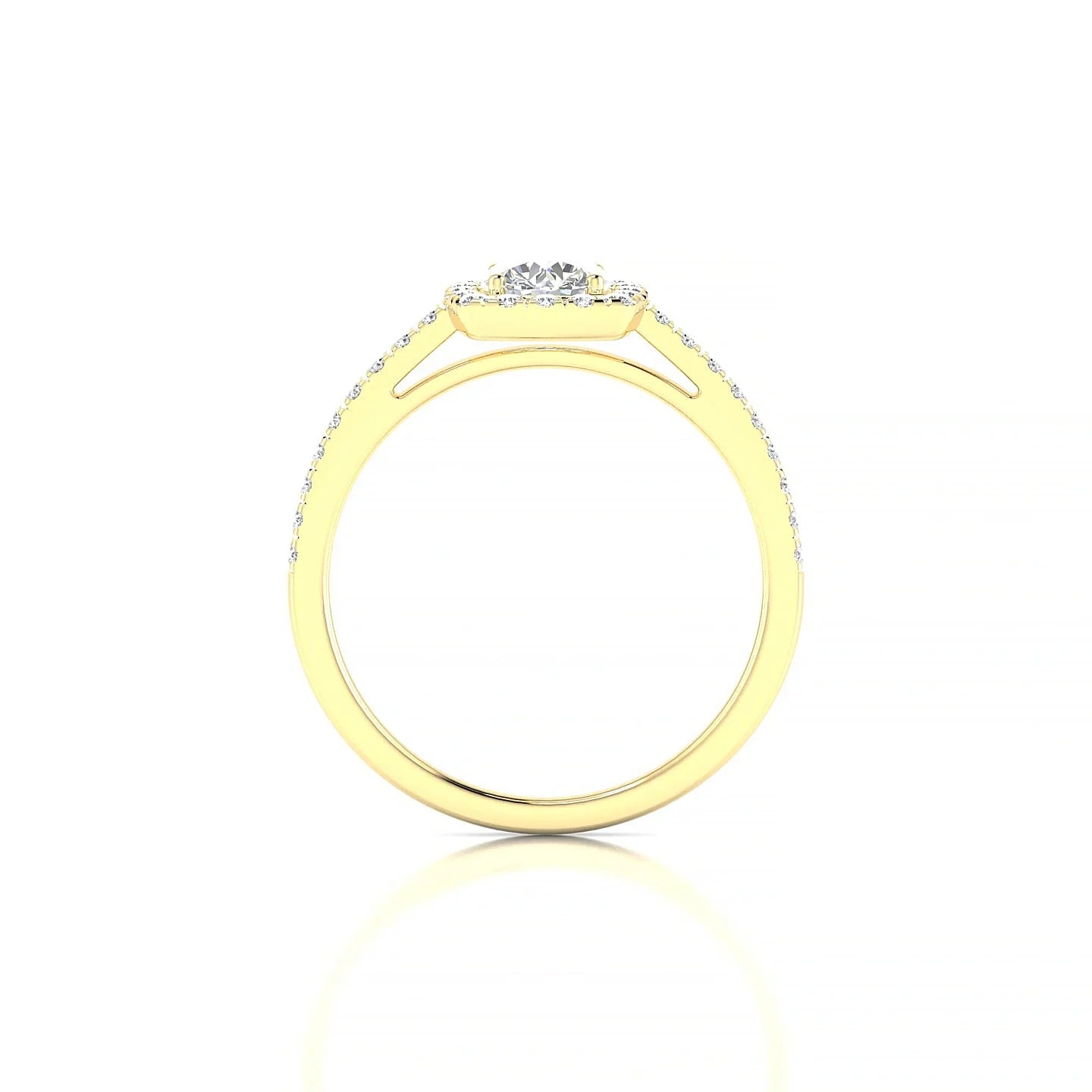 Reign | 18k Yellow Gold 5.2 mm Round Diamond Ring
