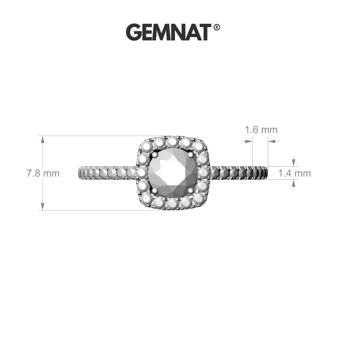 Reign | 18k Yellow Gold 5.2 mm Round Diamond Ring