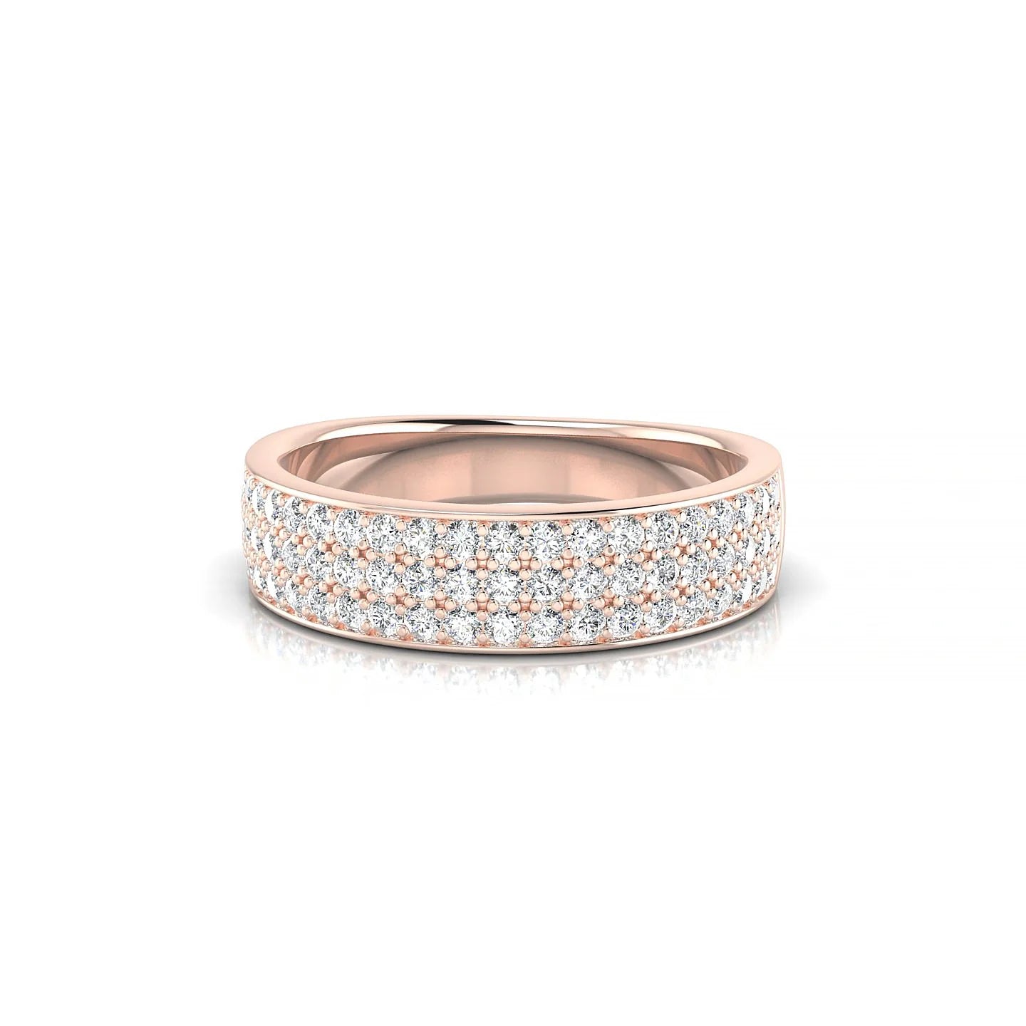 Repose | 18k Rose Gold 1.3 mm Round Diamond Ring