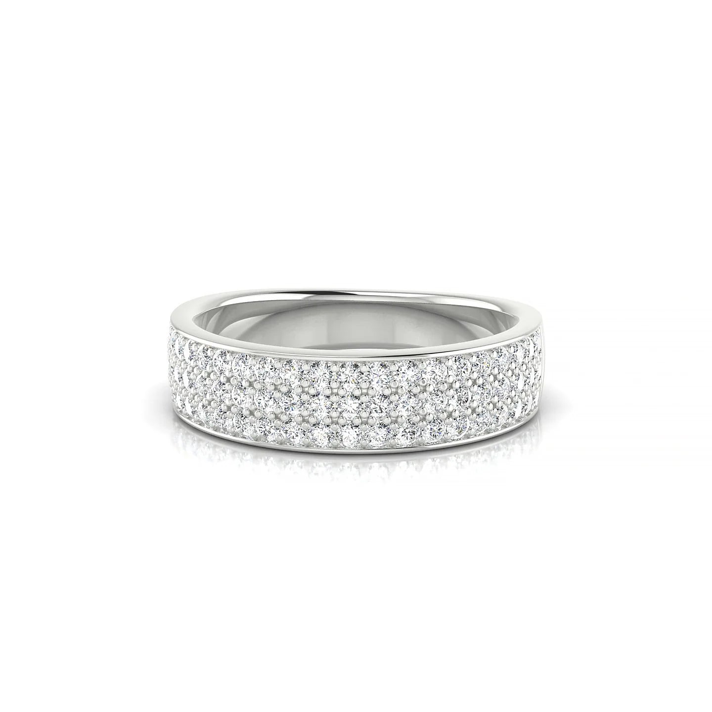 Repose | 18k White Gold 1.3 mm Round Diamond Ring