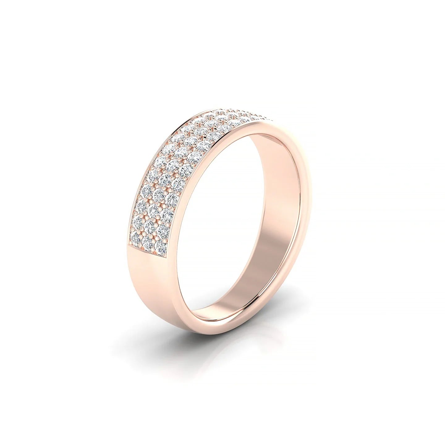 Repose | 18k Rose Gold 1.3 mm Round Diamond Ring