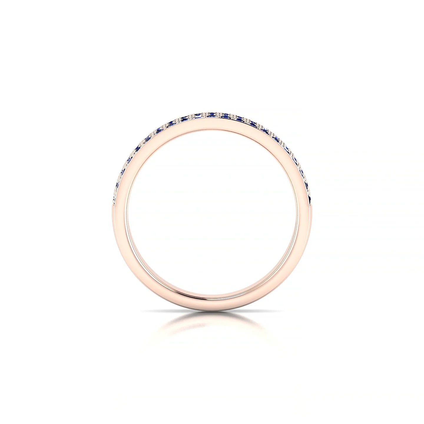 Repose | 18k Rose Gold 1.3 mm Round Sapphire Ring