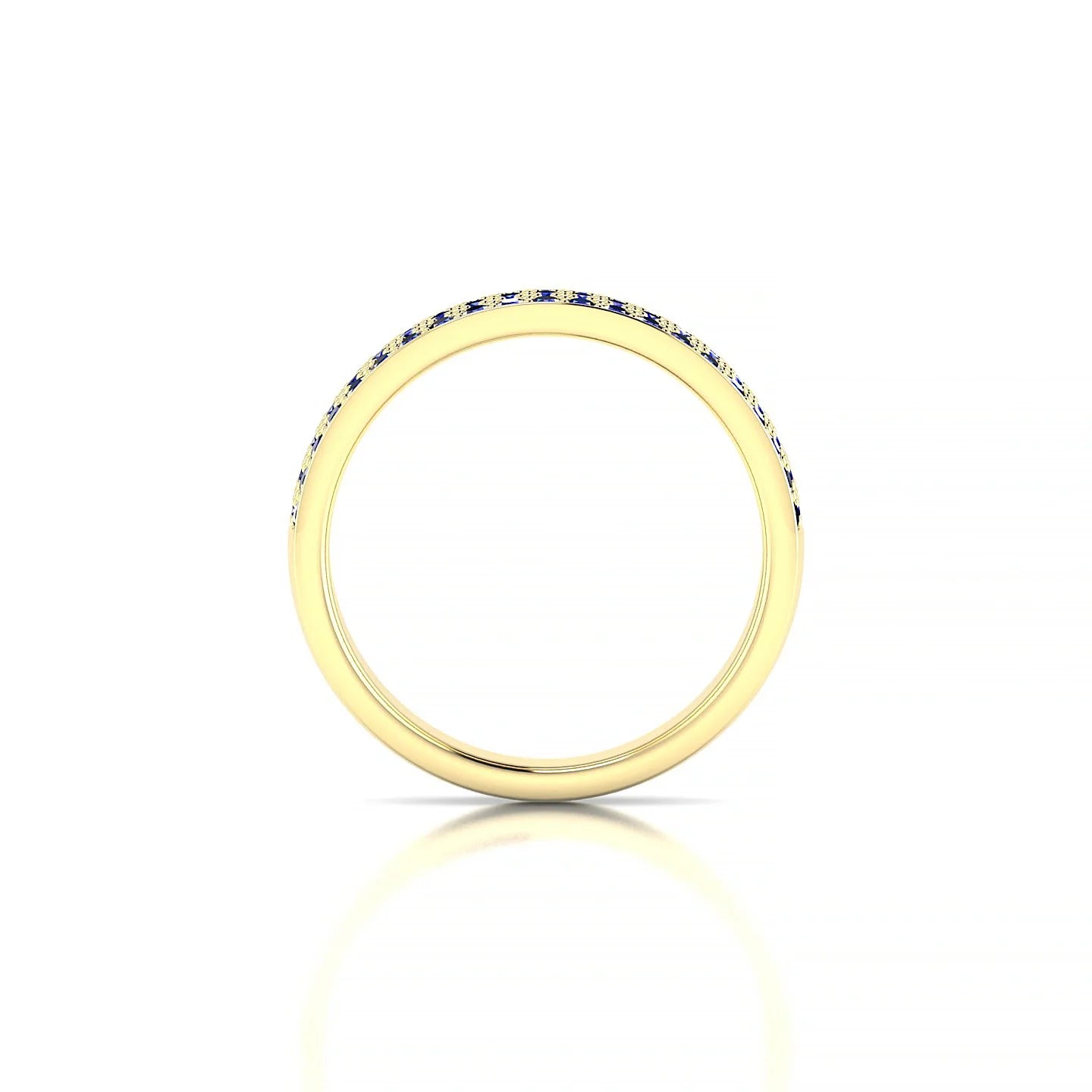 Repose | 18k Yellow Gold 1.3 mm Round Sapphire Ring