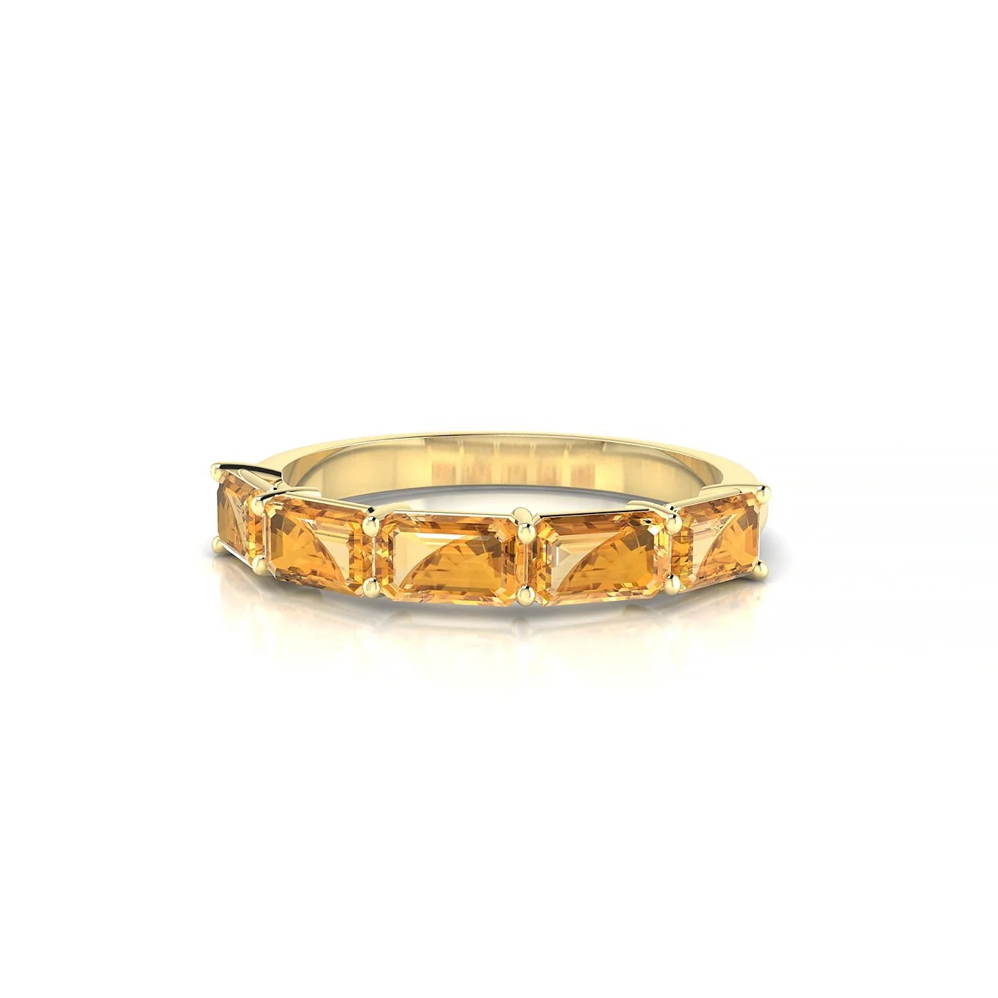 Reverence | 18k Yellow Gold 5 x 3 mm Emerald Citrine Ring