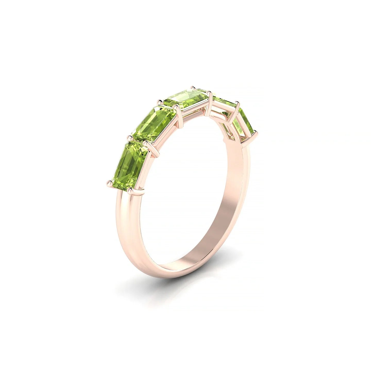 Reverence | 18k Rose Gold 5 x 3 mm Emerald Peridot Ring