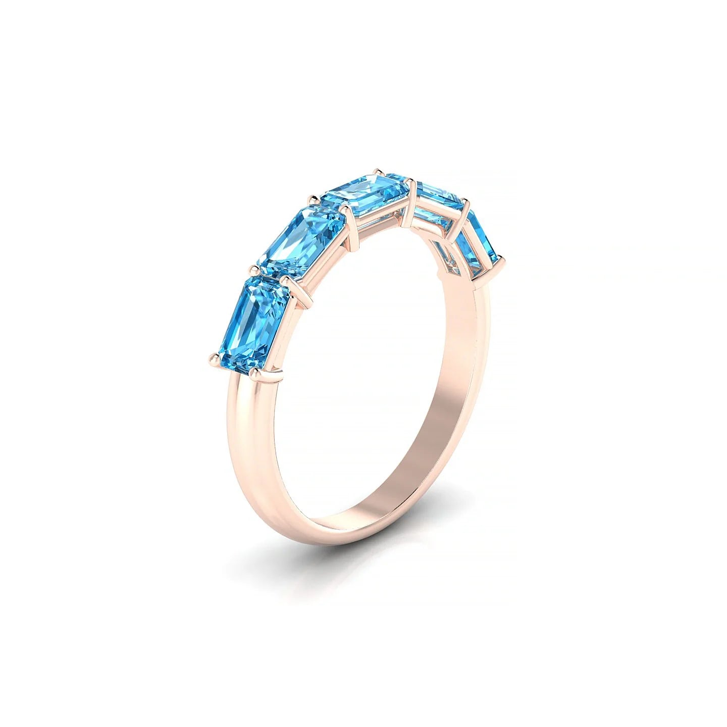 Reverence | 18k Rose Gold 5 x 3 mm Emerald Topaz Ring