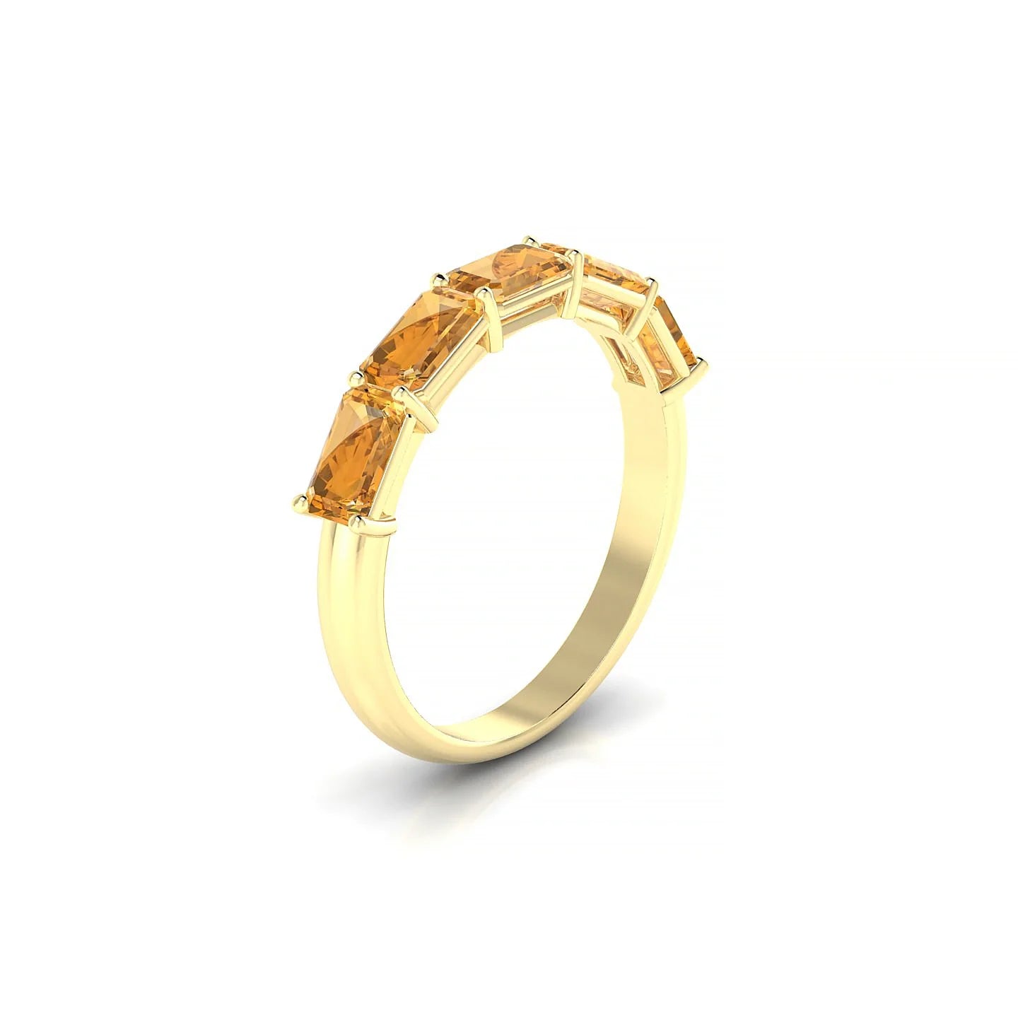 Reverence | 18k Yellow Gold 5 x 3 mm Emerald Citrine Ring