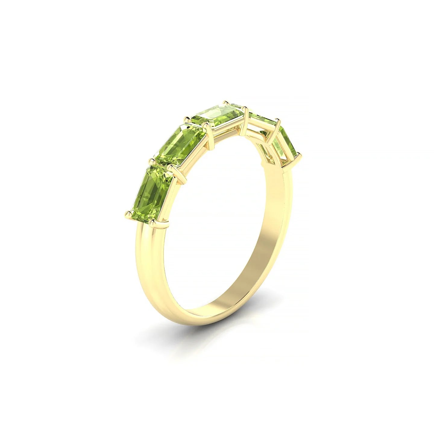 Reverence | 18k Yellow Gold 5 x 3 mm Emerald Peridot Ring