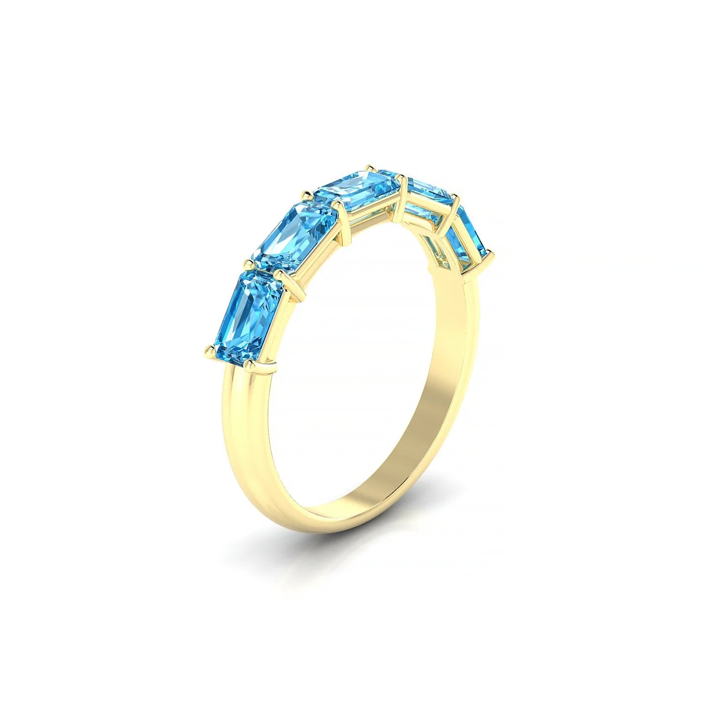 Reverence | 18k Yellow Gold 5 x 3 mm Emerald Topaz Ring