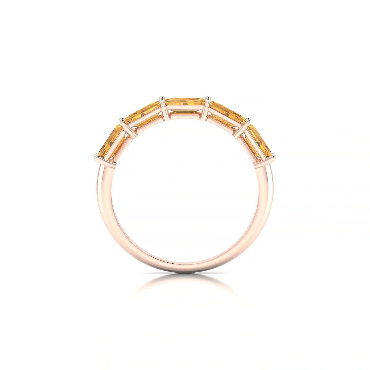 Reverence | 18k Rose Gold 5 x 3 mm Emerald Citrine Ring
