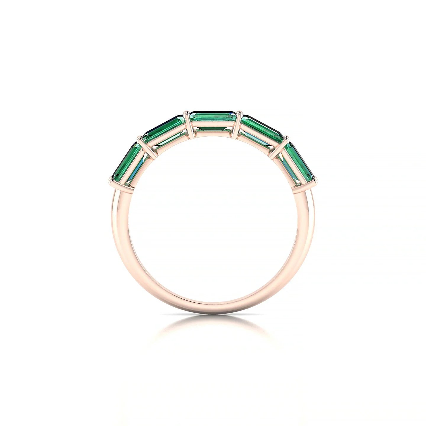 Reverence | 18k Rose Gold 5 x 3 mm Emerald Emerald Ring