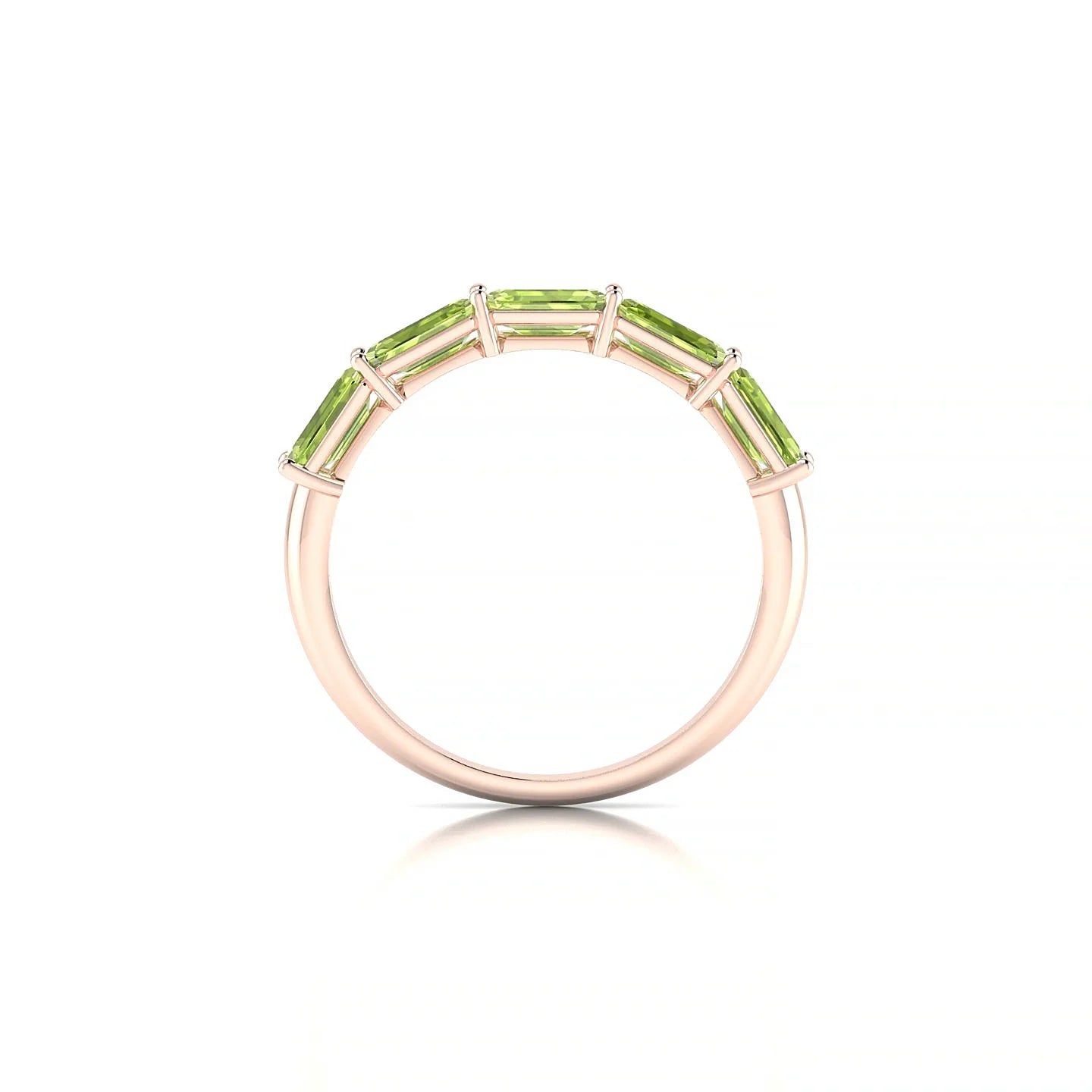 Reverence | 18k Rose Gold 5 x 3 mm Emerald Peridot Ring