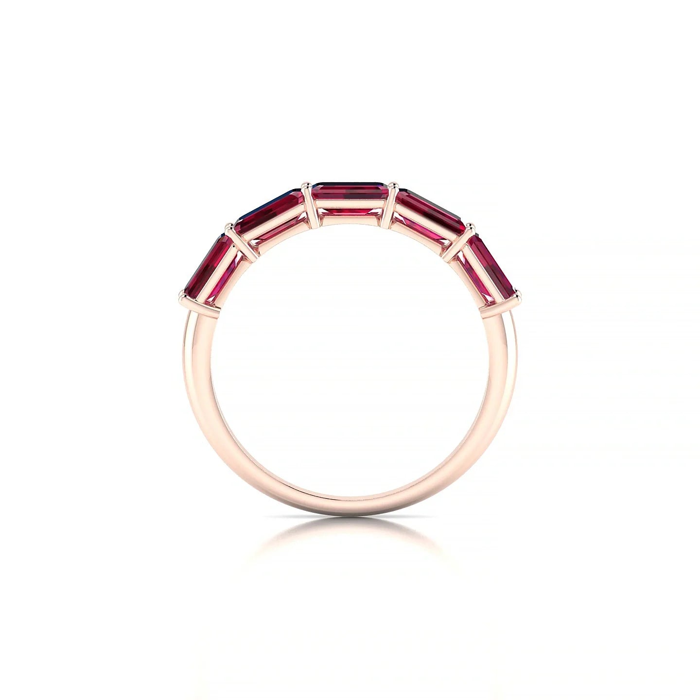 Reverence | 18k Rose Gold 5 x 3 mm Emerald Ruby Ring