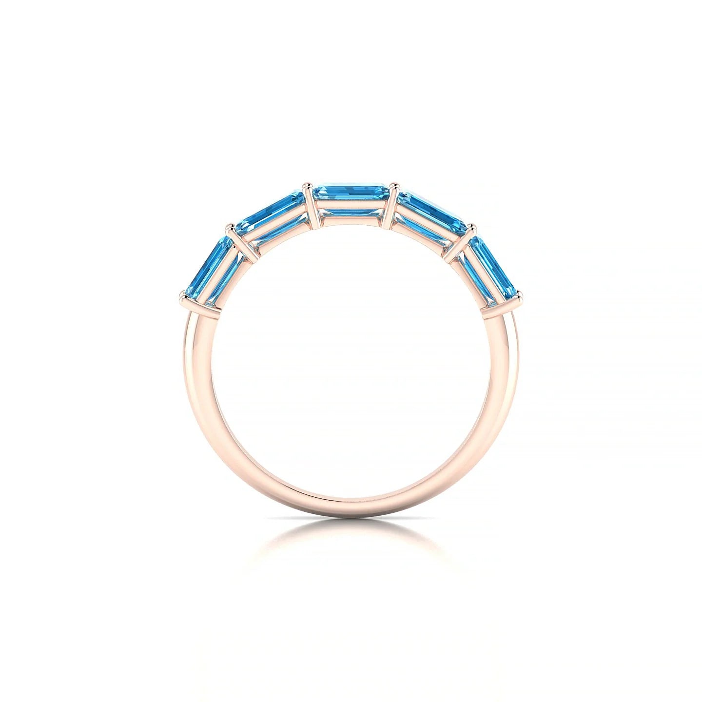 Reverence | 18k Rose Gold 5 x 3 mm Emerald Topaz Ring