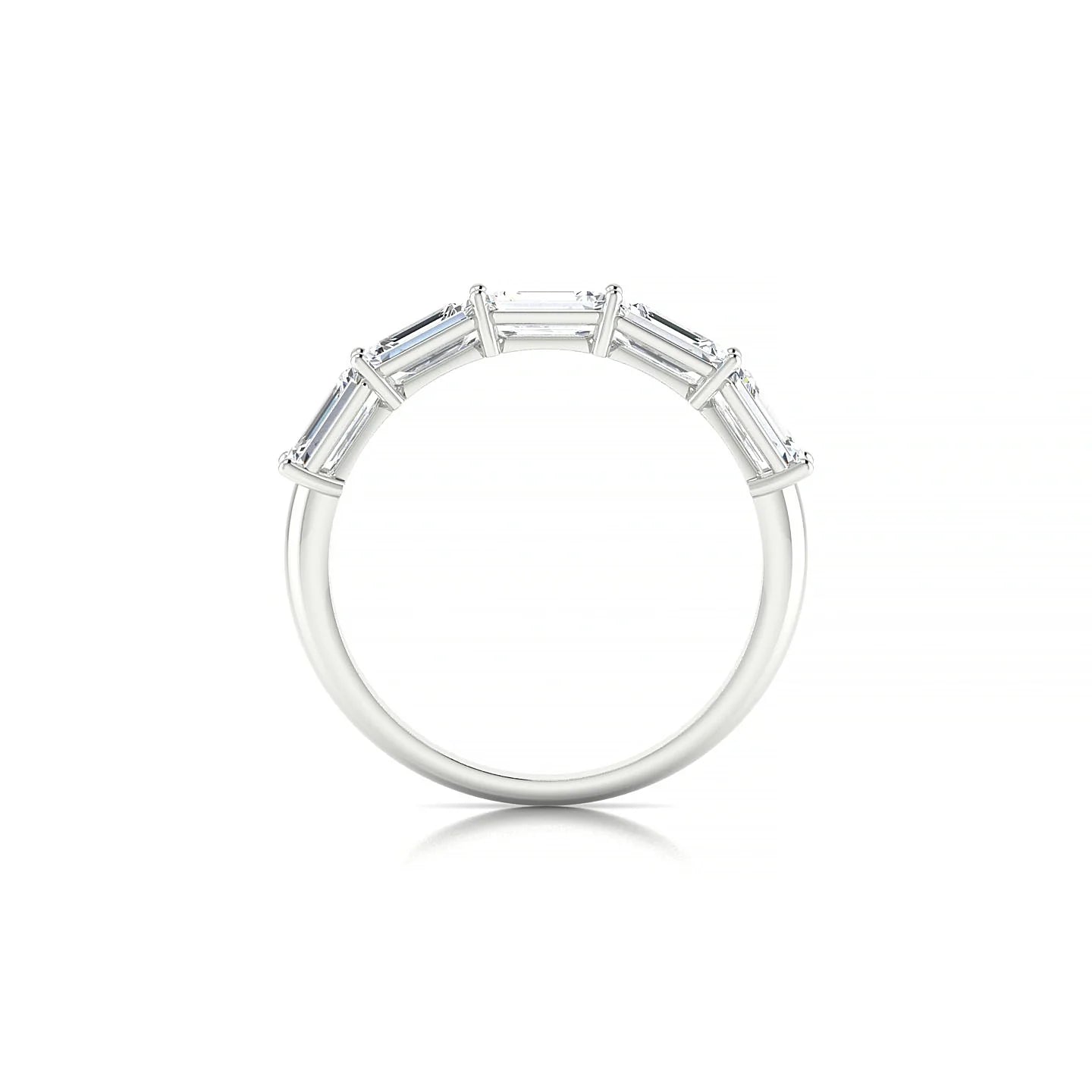 Reverence | 18k White Gold 5 x 3 mm Emerald Diamond Ring