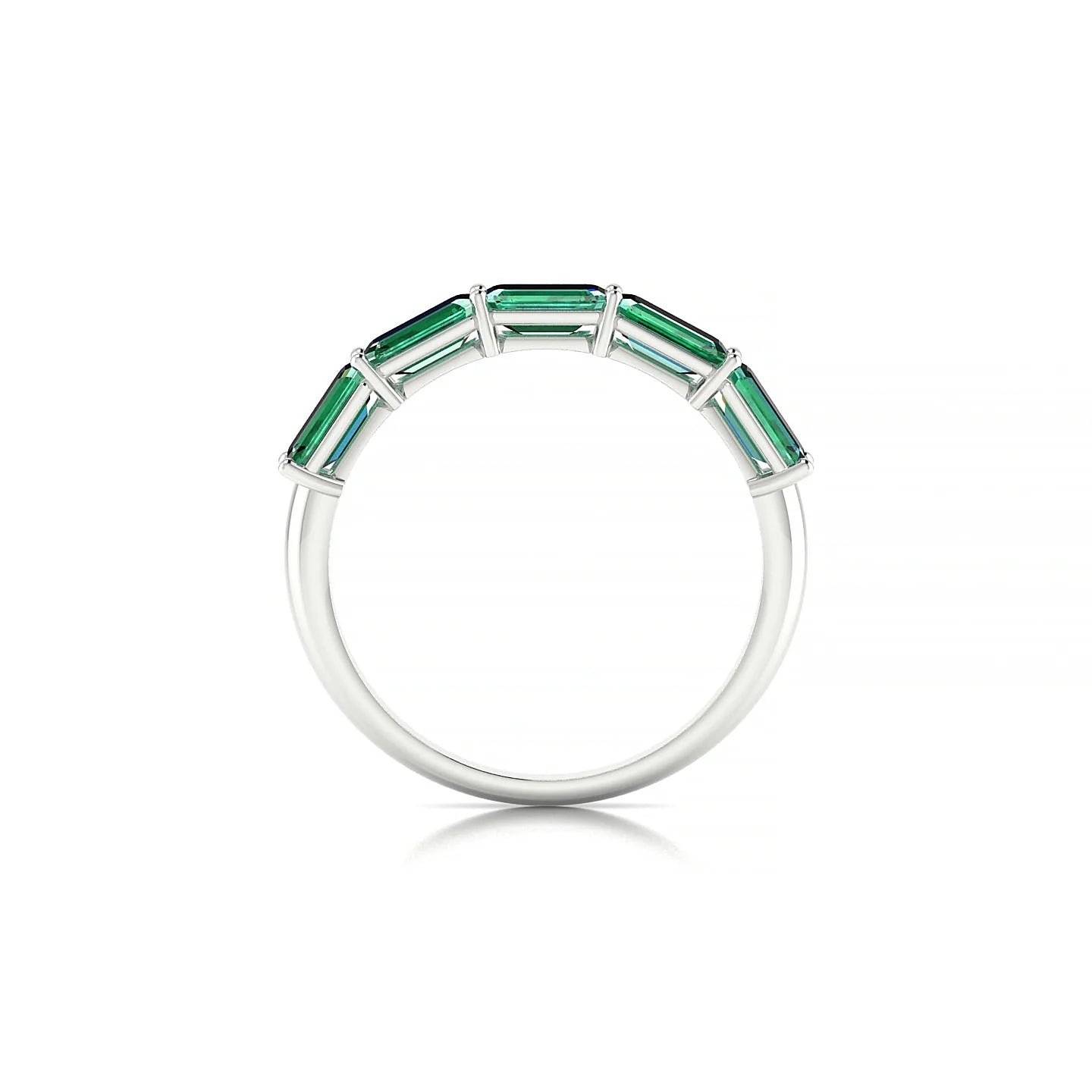 Reverence | 18k White Gold 5 x 3 mm Emerald Emerald Ring