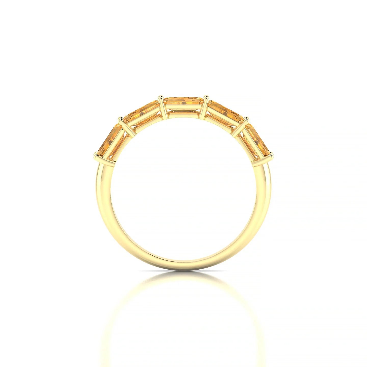 Reverence | 18k Yellow Gold 5 x 3 mm Emerald Citrine Ring