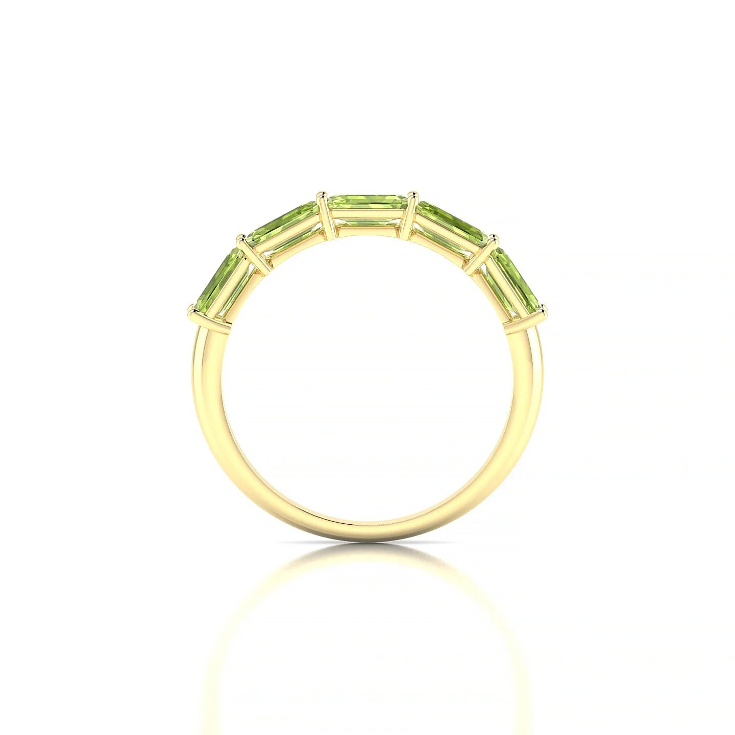 Reverence | 18k Yellow Gold 5 x 3 mm Emerald Peridot Ring
