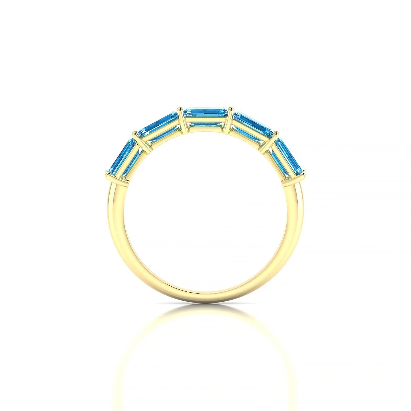Reverence | 18k Yellow Gold 5 x 3 mm Emerald Topaz Ring
