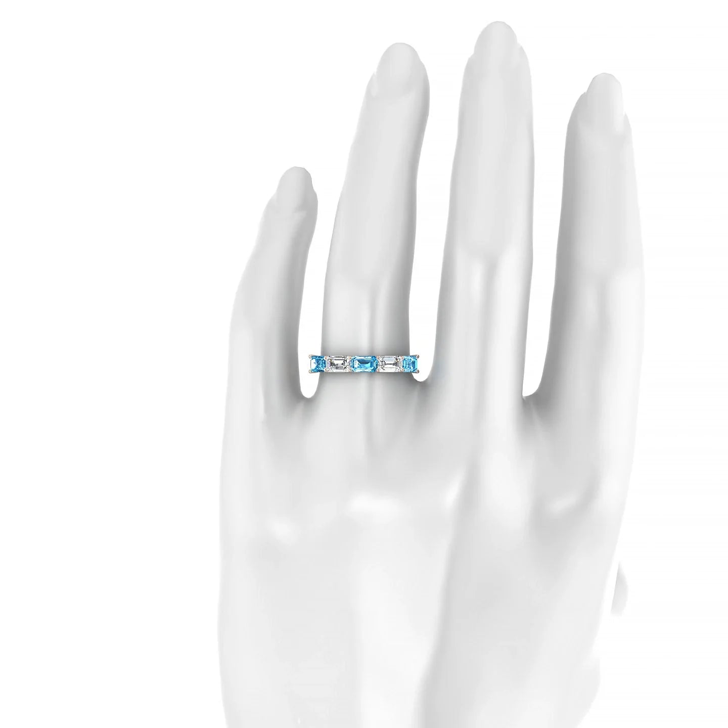 Reverence | 18k Rose Gold 5 x 3 mm Emerald Topaz & Diamond Ring
