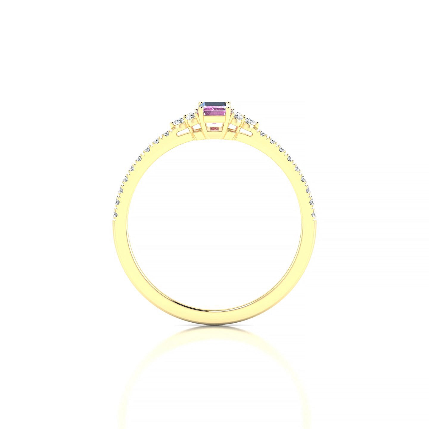 Reverie | 18k Yellow Gold 5 x 3 mm Emerald Pink Sapphire Ring