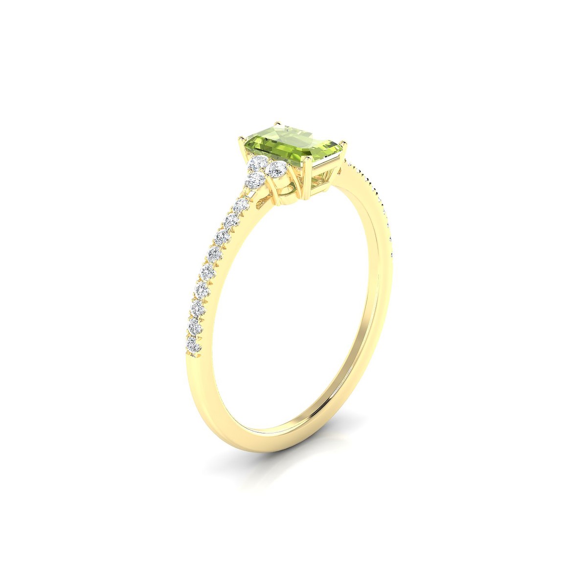 Reverie | 18k Yellow Gold 6 x 4 mm Emerald Peridot Ring
