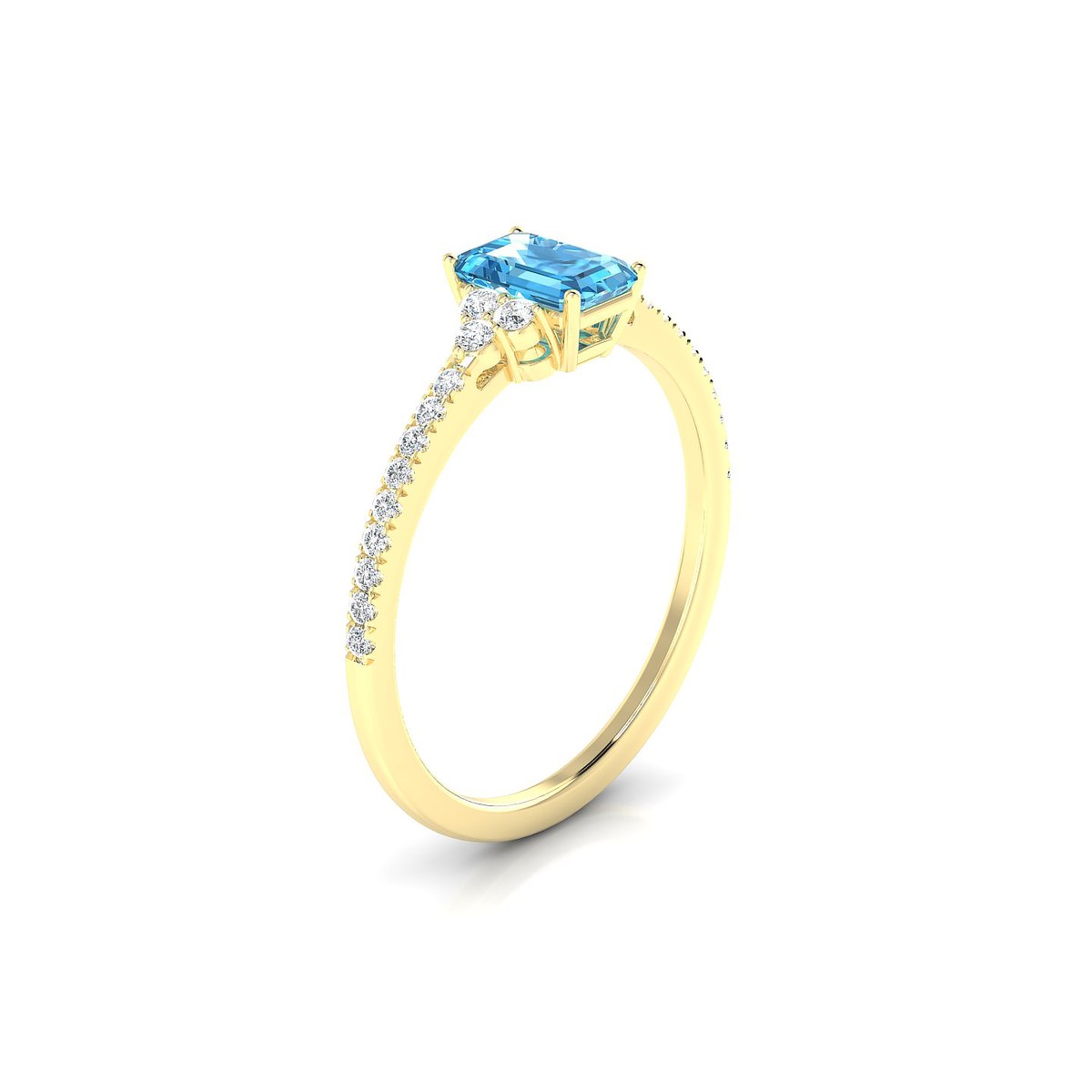 Reverie | 18k Yellow Gold 6 x 4 mm Emerald Topaz Ring