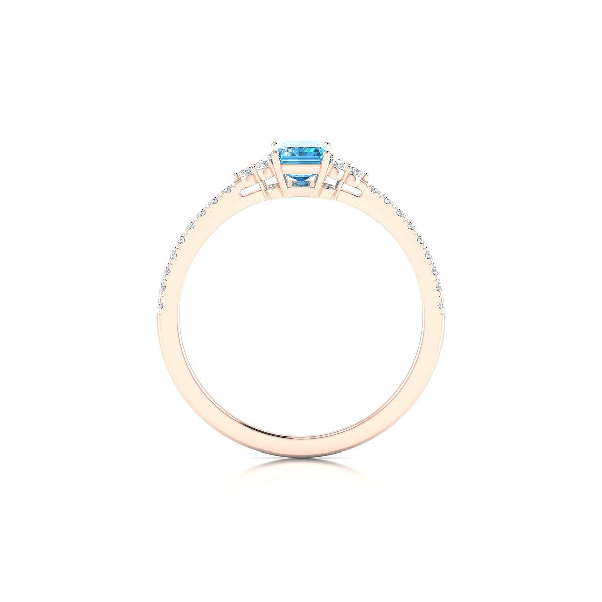 Reverie | 18k Rose Gold 6 x 4 mm Emerald Topaz Ring