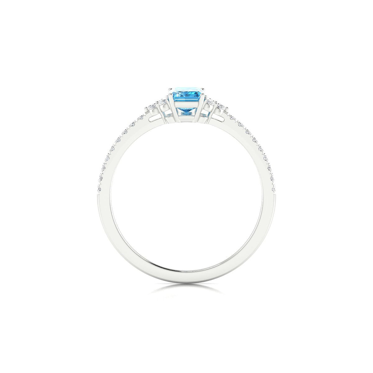 Reverie | 18k White Gold 6 x 4 mm Emerald Topaz Ring